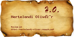 Hertelendi Olivér névjegykártya
