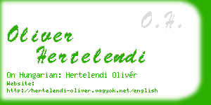 oliver hertelendi business card
