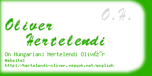 oliver hertelendi business card